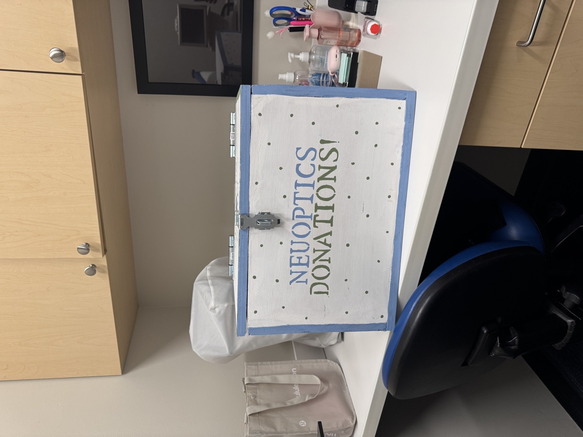 NeuOptics donation box at America's Best Eyewear